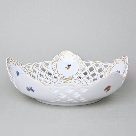 Bowl pentagonal perforated 28 cm, Hazenka, Cesky porcelan a.s.