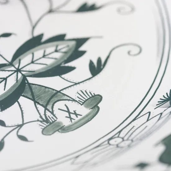 Šálek 200 ml a podšálek 140 mm, pravý cibulák, Míšeňský porcelán
