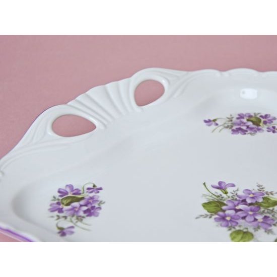 Platter Aida square 30 x 25 cm, Violet, Cesky porcelan a.s.