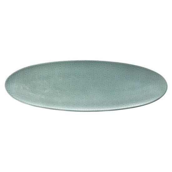 Bowl dish oval flat 44x14 cm, Green Chic 25674, Seltmann Porcelain