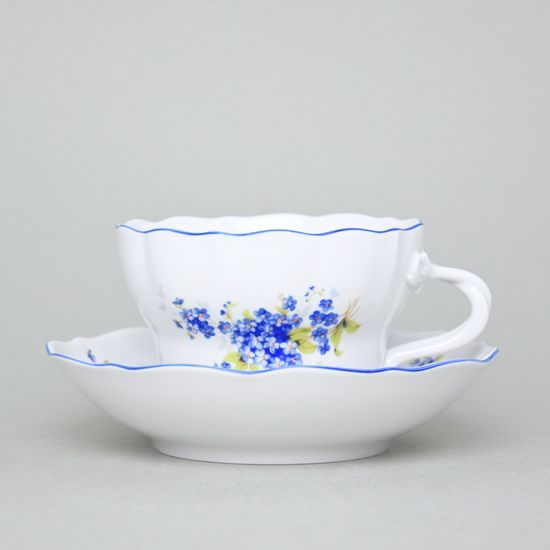 Cup and saucer D, 0,40 l, Forget-me-not-flower, Cesky porcelan a.s.