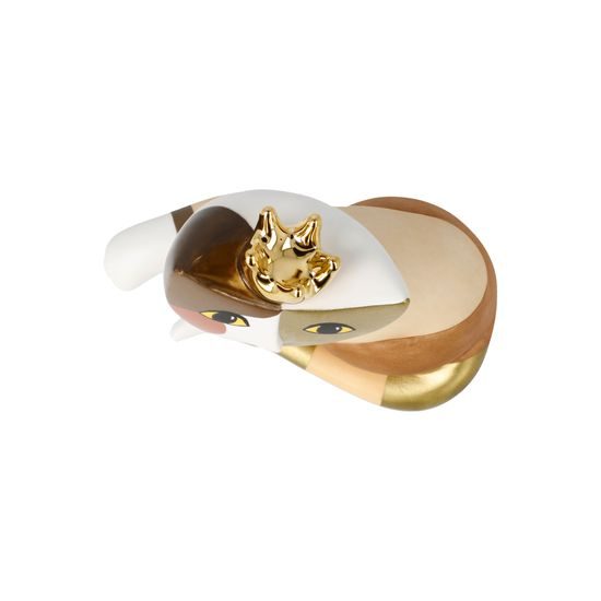 Kočka Gina la principessa, 9 / 5 / 12 cm, biskvitový porcelán, R. Wachtmeister, Goebel