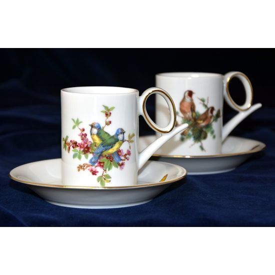 Cup 120 ml + saucer Yoko 135 mm - Birds - 2 pcs. set, Atelier Lesov Thun