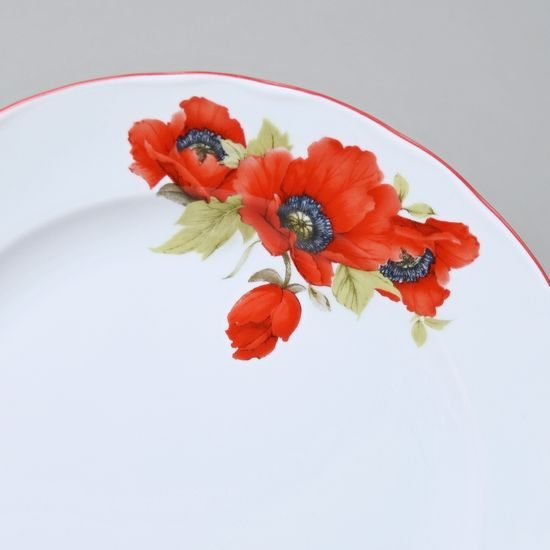 Talíř dezertní 19 cm, máky, Český porcelán a.s.
