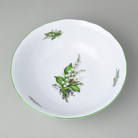 Bowl round deep 23 cm, Lily-of-the-valley, Cesky porcelan a.s.