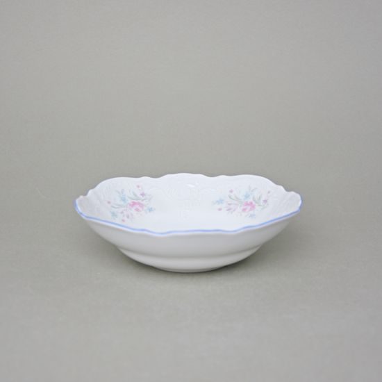 Bowl 19 cm, Thun 1794 Carlsbad porcelain, BERNADOTTE blue-pink flowers