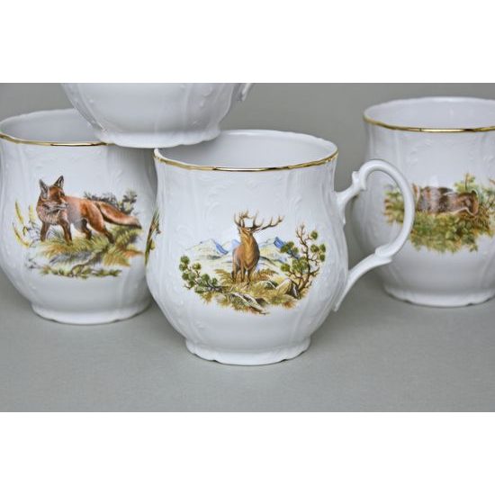 Hrnek Jonáš 310 ml, 1 ks - náhodný motiv, Thun 1794, karlovarský porcelán, BERNADOTTE myslivecká