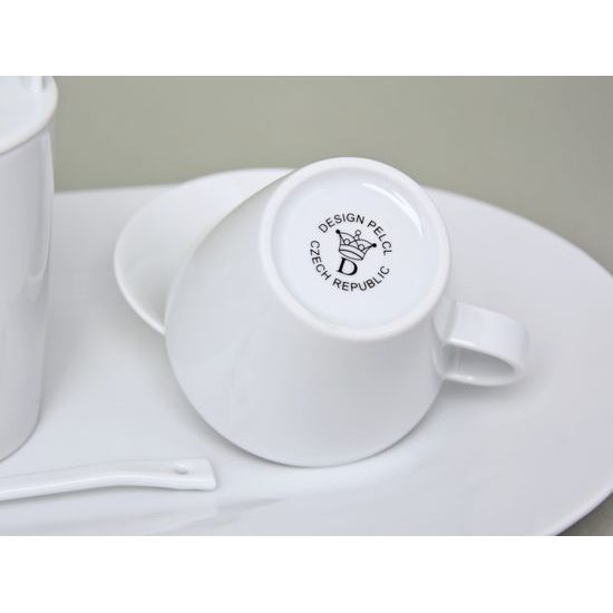 Bohemia White, Přátelská souprava pro 2 osoby, design Pelcl, Český porcelán a.s.