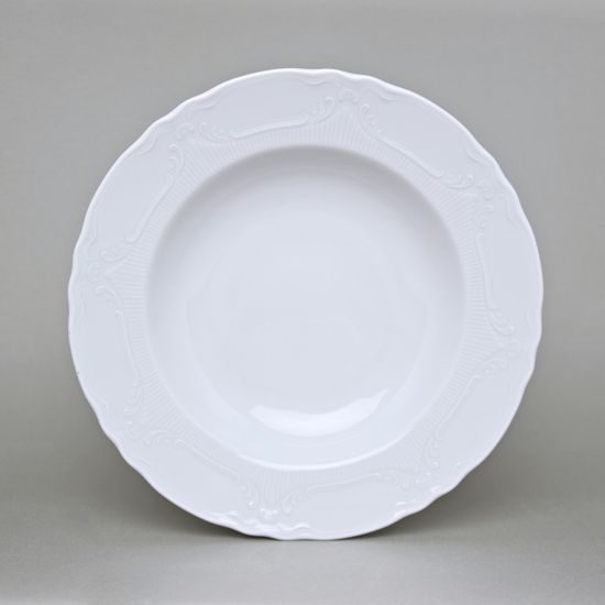 Vicomte white: Plate deep 23 cm, Thun 1794 Carlsbad porcelain