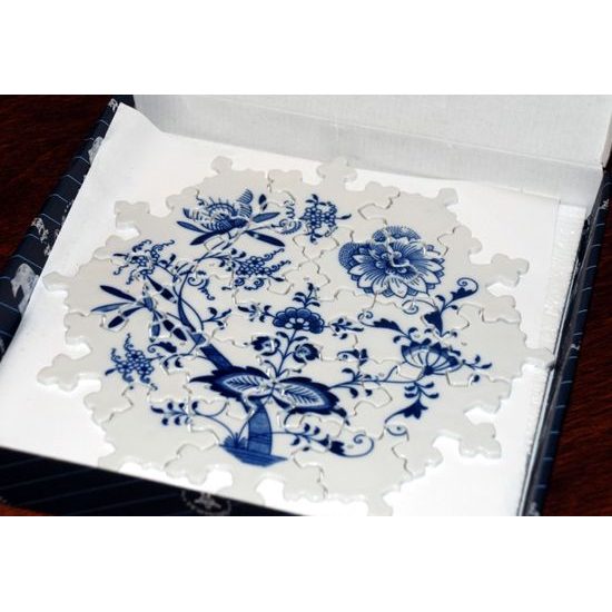 Blue Onion Puzzle 24 cm, 19 pieces, Original Blue Onion Pattern