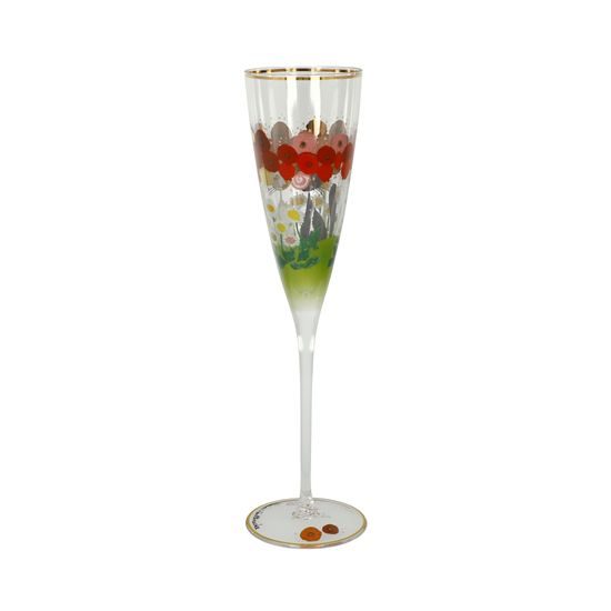 Sklenička na šampaňské Lestate in giardino, 7,5 / 7,5 / 27,5 cm, sklo, R. Wachtmeister, Kočky Goebel