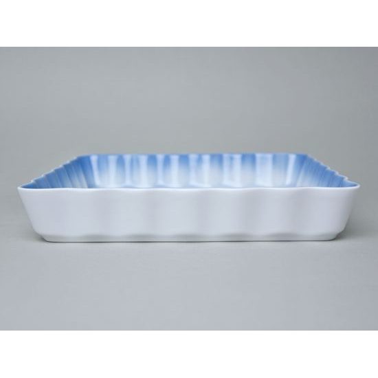 Baking Dish Square 24 x 24 x 24 cm, Thun 1794, Carlsbad porcelain, BLUE CHERRY