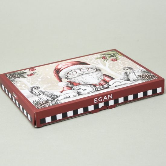 Platter 21 x 14 x 2 cm, Cones and holly, new bone china EGAN