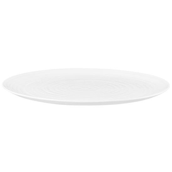 Terra WHITE: Club plate / dish round flat 31 cm, Seltmann porcelain