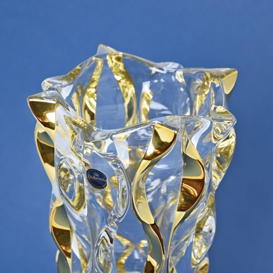 Vase footed Rhapsody 40,5 cm, gold decor, RoyalCrystal