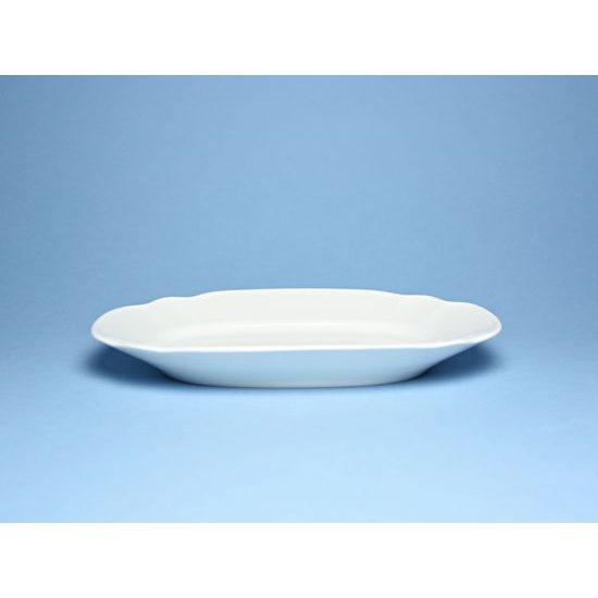 Flat Square Dish 24 cm, White Porcelain, Cesky porcelan a.