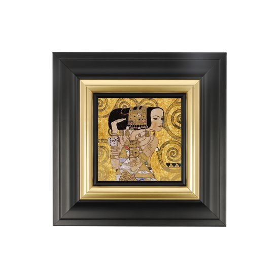 Picture The expectation 18,5 / 3 / 18,5 cm, porcelain, G. Klimt, Goebel