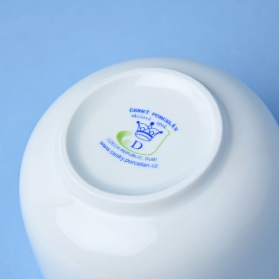 Cukřenka bez oušek s víčkem s výřezem 0,20 l, Bílý porcelán, Český porcelán a.s.