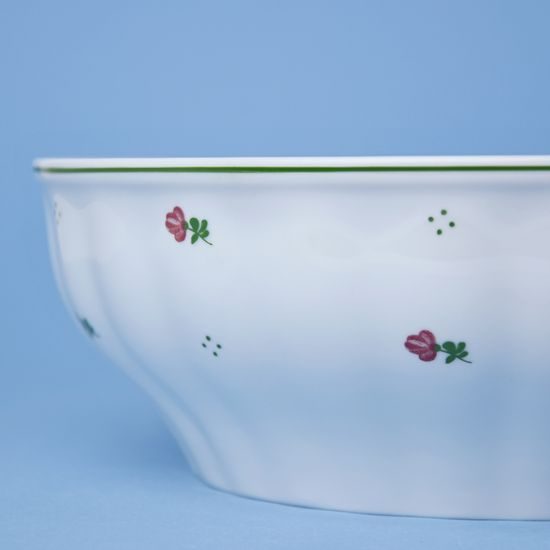 Bowl 24 cm, Benedikt red flowers + green, G. Benedikt 1882