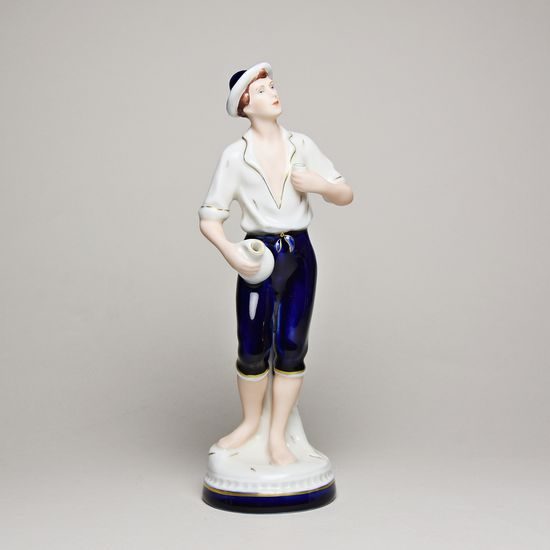 Man with jug 8 x 7,5 x 22,5 cm, Isis, ,Porcelain Figures Duchcov