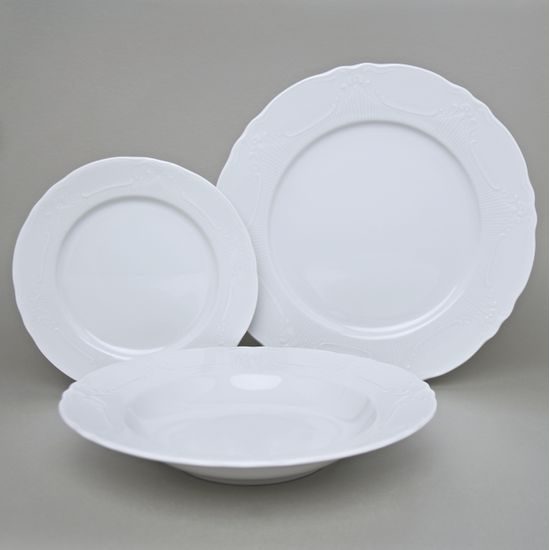 Vicomte white: Plate set for 6 pers., Thun 1794 Carlsbad porcelain