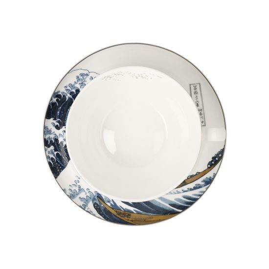 Šálek a podšálek Velká vlna, 500 ml / 19 cm, jemný kostní porcelán, K. Hokusai, Goebel