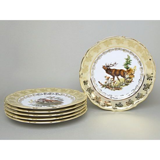 Plate dining 24 cm 6 pcs., hunting - beige, Carlsbad