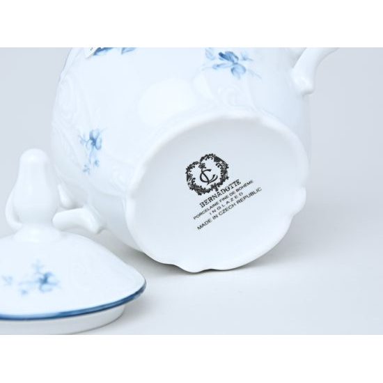 Víčko k cukřence 0,3 l, Thun 1794, karlovarský porcelán, BERNADOTTE kytička