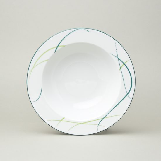 Plate deep 22 cm (450 ml), ELLA grass, Thun 1794, karlovarský porcelán