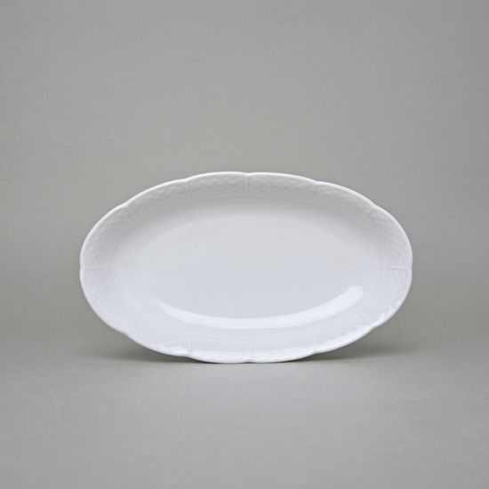 Bowl oval 23 cm, Thun 1794 Carlsbad porcelain, Natalie white