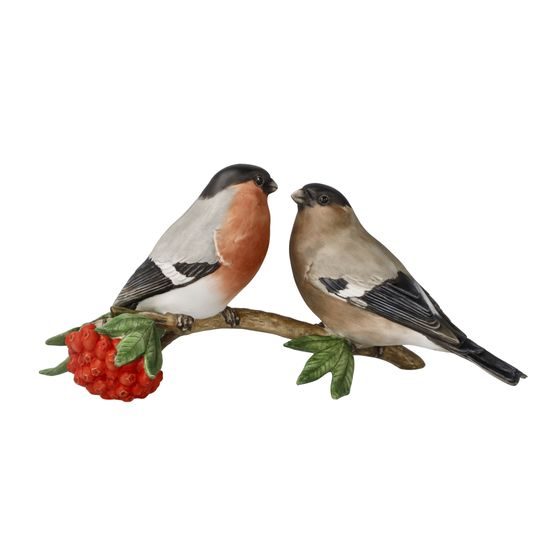 Bullfinch couple 23,5 / 8,5 / 11 cm, biscuit porcelain, Goebel