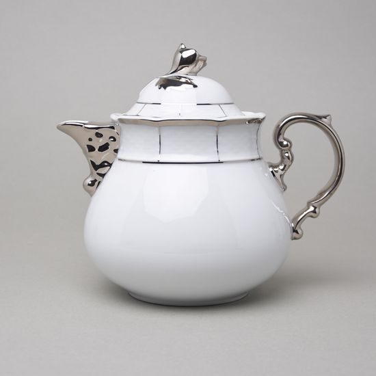 Tea pot 1,2 l, Thun 1794, karlovarský porcelán, MENUET platinum