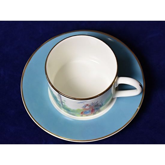 Blenheim Palace - Indian Room, Tiger and elephant: Cup 200 ml and saucer breakfast, English Fine Bone China, Roy Kirkham