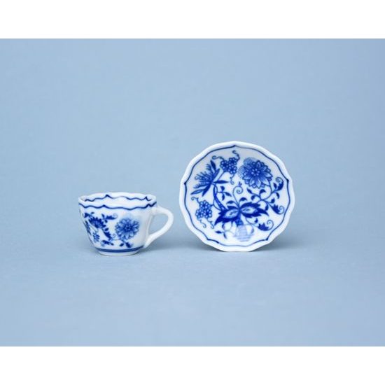 Cup + saucer mini, Original Blue Onion pattern