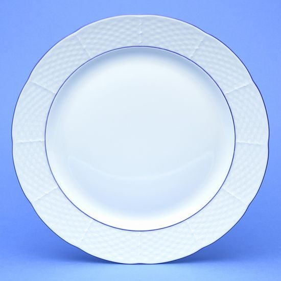 Natálie modré linky: Mísa mělká kulatá 31 cm (talíř klubový), Thun 1794, karlovarský porcelán