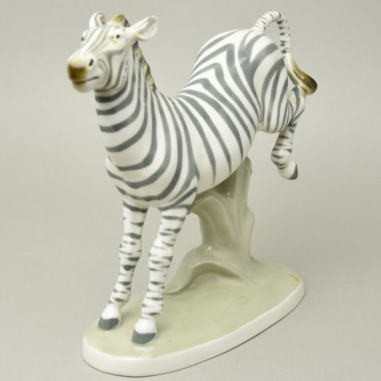 Zebra 29,5 x 25,5 x 11,5 cm, Luxor, Porcelánové figurky Duchcov (2.j.)