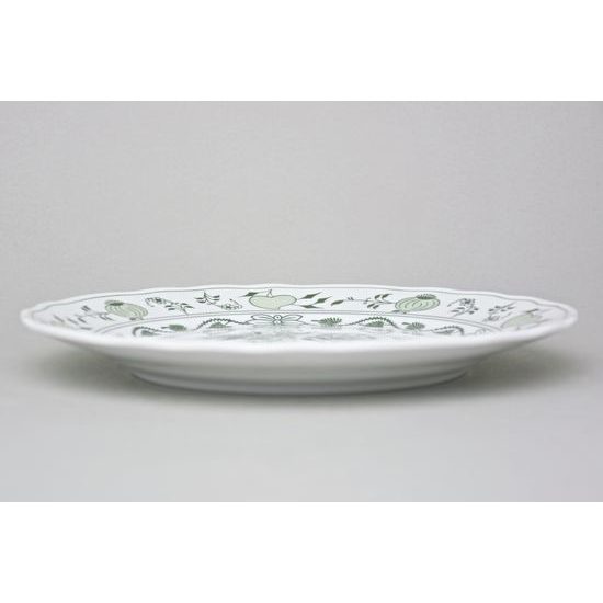 Talíř mělký 26 cm, zelený cibulák, Český porcelán a.s.