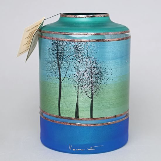 Studio Miracle: Vase - Jungle, 19 cm, Hand-decorated by Vlasta Voborníková