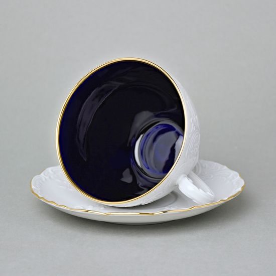 Cup tea 200 ml and saucer, Opera Cobalt blue, Cesky porcelan a.s.