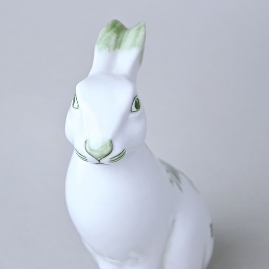 Zajíc sedící 17 cm, Cibulák zelený, originální z Dubí