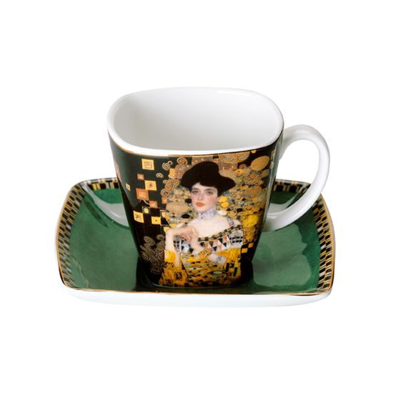 Cup and saucer Gustav Klimt - Adele Bloch-Bauer, 0,1 l / 9 cm, Porcelain, Goebel