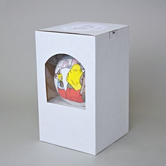 Vánoční skleněná koule 12 cm na stromeček "Stará zima" LIMITOVANÁ edice, ručně malováno