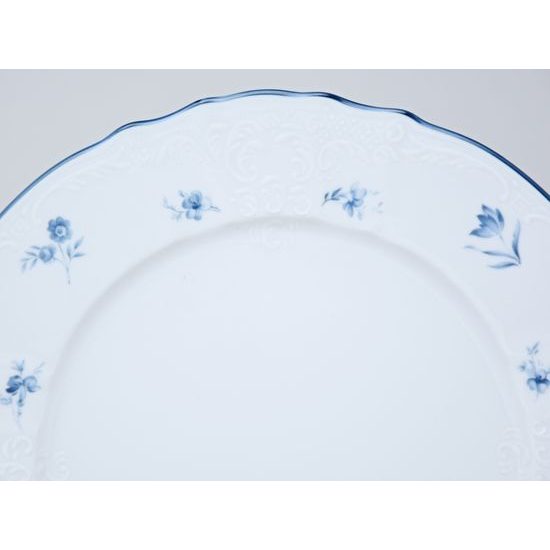 Plate flat 27 cm, Thun 1794 Carlsbad porcelain, BERNADOTTE blue flower