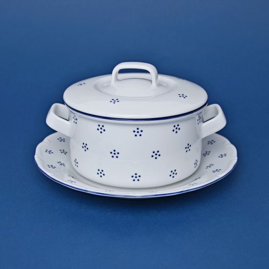 Soup cup / kettle 500 ml with handles and lid, Valbella decor, G. Benedikt 1882