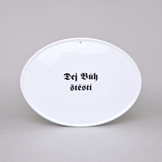 Good blessing (in Czech language) 24,5 x 18 cm, White, Cesky porcelan a.s.