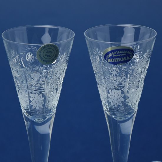 Sada 6 likérek na nožce, brus 500pk, Bohemia Crystal