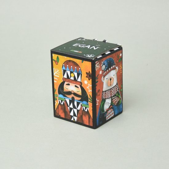 Bell christmas tree 6 x 9 cm, glazed ceramic, EGAN