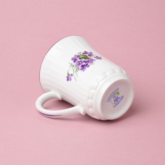 Hrnek Derby 250 ml, fialky, Český porcelán a.s.