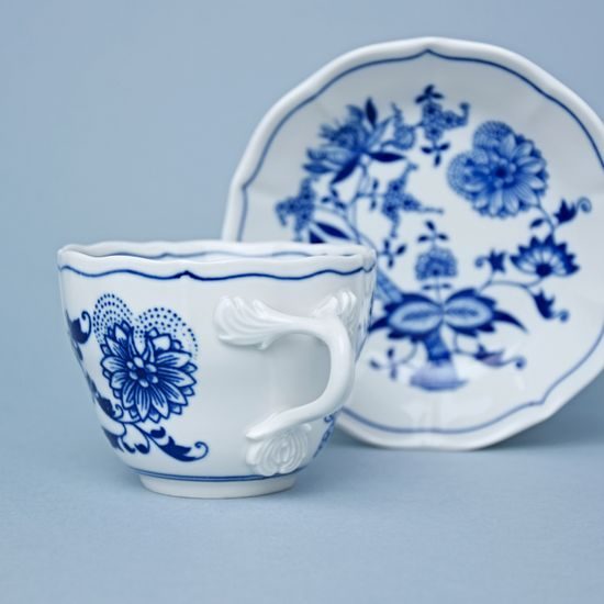 Cup and saucer A/2 + A/1, 170 ml and 13 cm for coffee, Original Blue Onion Pattern