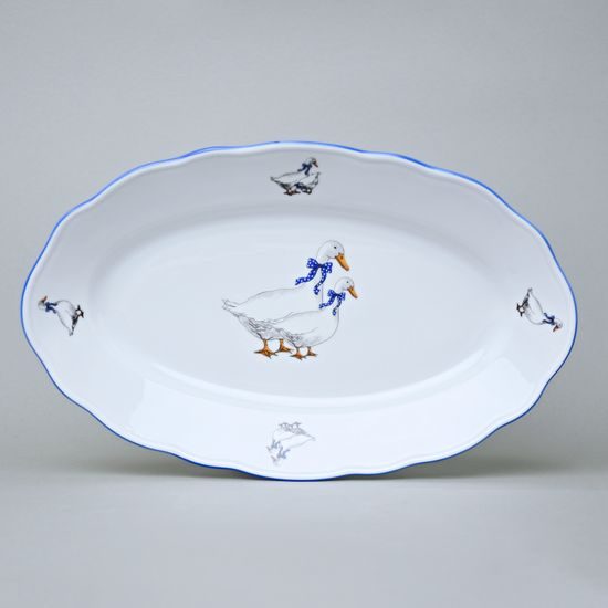 Mísa oválná 31 cm, Český porcelán a.s., husy